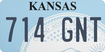 KS license plate 714GNT