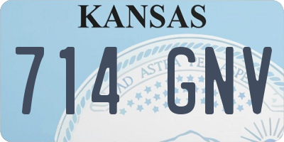 KS license plate 714GNV