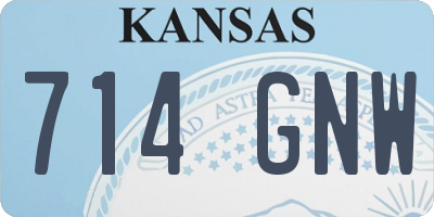 KS license plate 714GNW