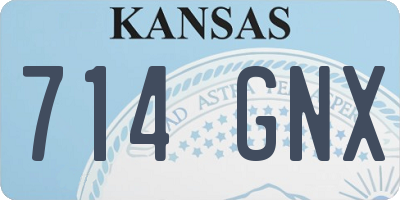 KS license plate 714GNX