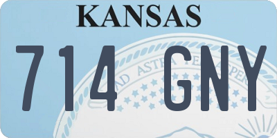 KS license plate 714GNY