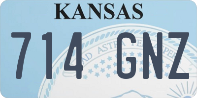 KS license plate 714GNZ