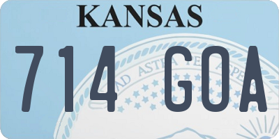 KS license plate 714GOA