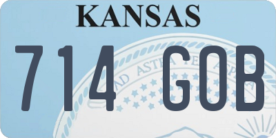 KS license plate 714GOB