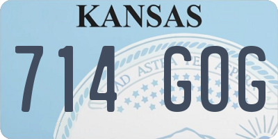 KS license plate 714GOG