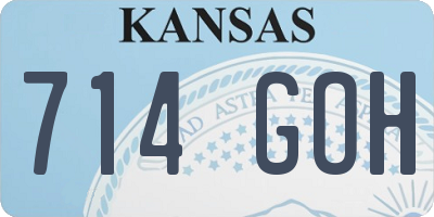 KS license plate 714GOH
