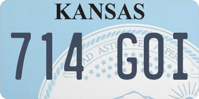 KS license plate 714GOI