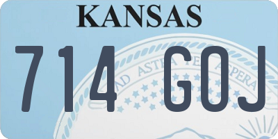 KS license plate 714GOJ