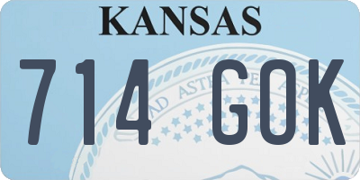KS license plate 714GOK