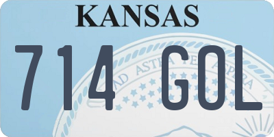 KS license plate 714GOL