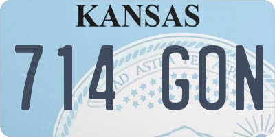 KS license plate 714GON