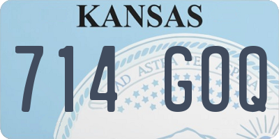KS license plate 714GOQ