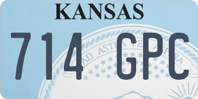 KS license plate 714GPC