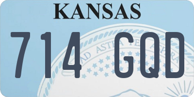 KS license plate 714GQD