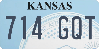 KS license plate 714GQT