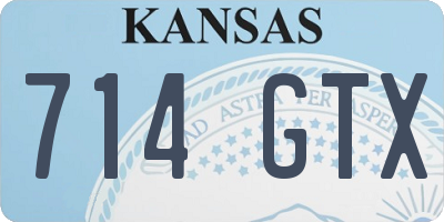 KS license plate 714GTX
