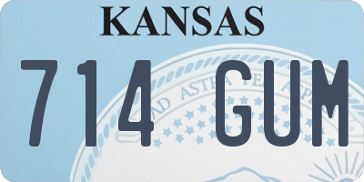 KS license plate 714GUM