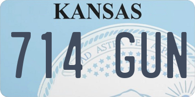 KS license plate 714GUN