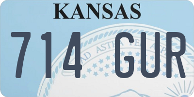 KS license plate 714GUR