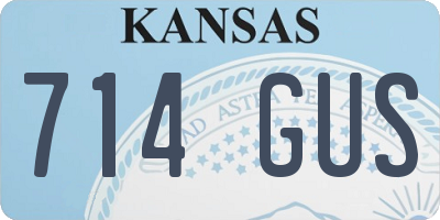 KS license plate 714GUS