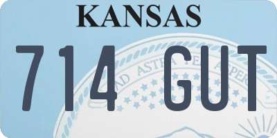 KS license plate 714GUT