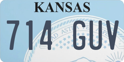 KS license plate 714GUV