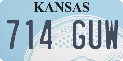 KS license plate 714GUW