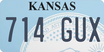 KS license plate 714GUX