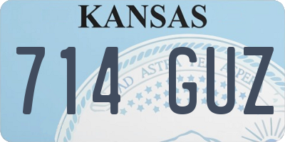 KS license plate 714GUZ