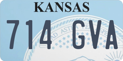 KS license plate 714GVA