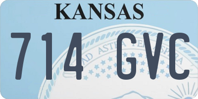 KS license plate 714GVC