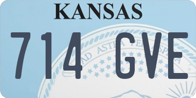 KS license plate 714GVE