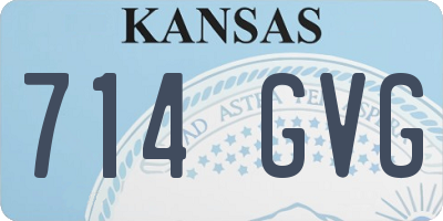 KS license plate 714GVG