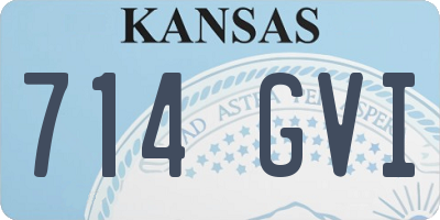 KS license plate 714GVI
