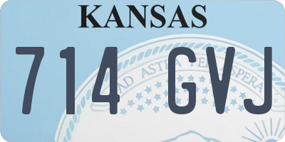 KS license plate 714GVJ