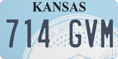 KS license plate 714GVM