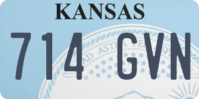 KS license plate 714GVN