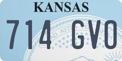 KS license plate 714GVO
