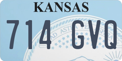 KS license plate 714GVQ