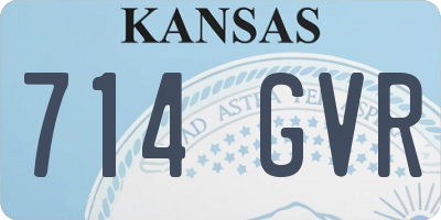 KS license plate 714GVR