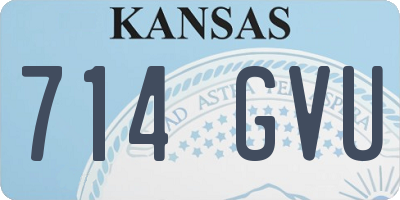 KS license plate 714GVU