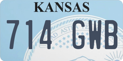 KS license plate 714GWB