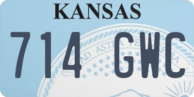 KS license plate 714GWC