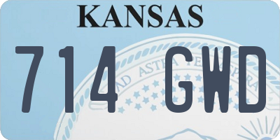 KS license plate 714GWD