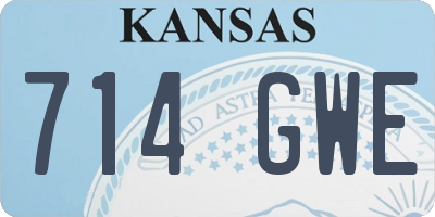 KS license plate 714GWE
