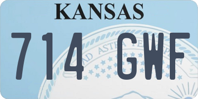 KS license plate 714GWF