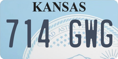KS license plate 714GWG