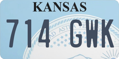 KS license plate 714GWK