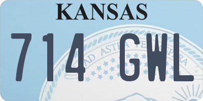 KS license plate 714GWL
