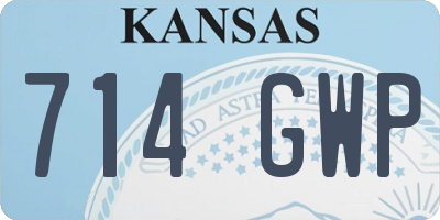 KS license plate 714GWP